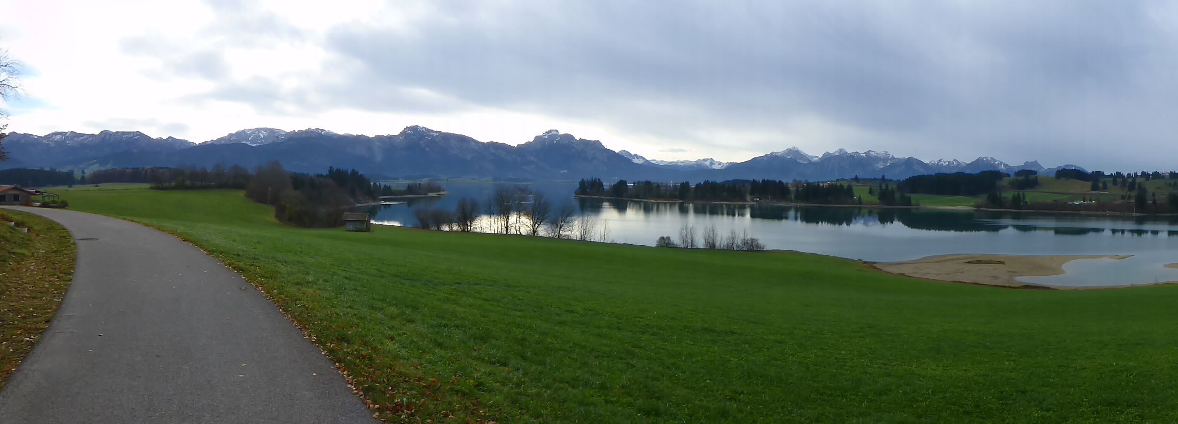 Panorama Forggensee (23.11.2014) Blickrichtung: Sd