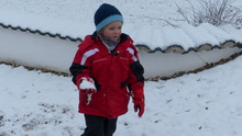 Schneeballschlacht mit Nik (12.01.2013)